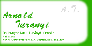 arnold turanyi business card
