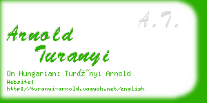 arnold turanyi business card